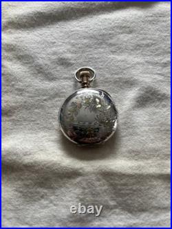 Antique 1891 Elgin Coin Silver Full Hunter Case Poster Watch