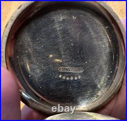Antique 1891 Elgin Grade 107 16s 15j Half Hunter Case Pocket Watch