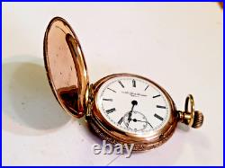 Antique 1892 New York Standard Size 6s Full Hunter Pocket Watch