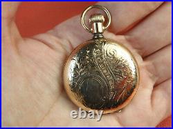 Antique 1897 Elgin Hunting Case Pocket Watch #6869893 Manual Wind RUNNING