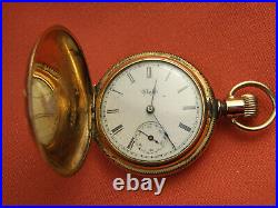 Antique 1897 Elgin Hunting Case Pocket Watch #6869893 Manual Wind RUNNING