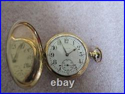 Antique 1898 Elgin Hunter Case 3/4 Plate Movement Pocket Watch