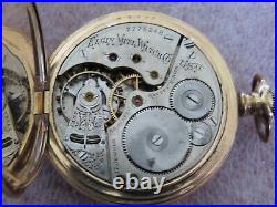 Antique 1898 Elgin Hunter Case 3/4 Plate Movement Pocket Watch
