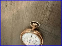 Antique 1899 Elgin Pocket Watch 7 Jewels Hunter Case Safety Pinion #7914048