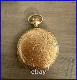 Antique 1899 Elgin Pocket Watch 7 Jewels Hunter Case Safety Pinion #7914048