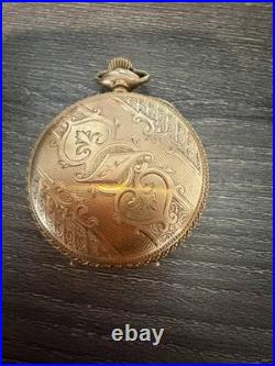 Antique 1899 Elgin Pocket Watch 7 Jewels Hunter Case Safety Pinion #7914048