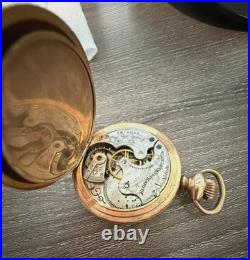 Antique 1899 Elgin Pocket Watch 7 Jewels Hunter Case Safety Pinion #7914048