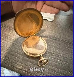 Antique 1899 Elgin Pocket Watch 7 Jewels Hunter Case Safety Pinion #7914048