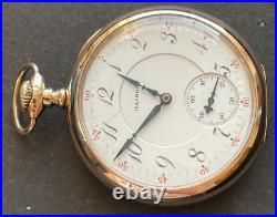 Antique 1899 Illinois Grade 183 Pocket Watch Running Gold Filled Case GF 16s 15j