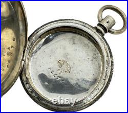 Antique 18S Coin Center Hunter Pocket Watch Case for Mechanical Coin Silver USA