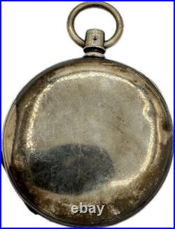 Antique 18S Coin Center Hunter Pocket Watch Case for Mechanical Coin Silver USA