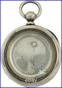 Antique 18S Dueber Open Face Pocket Watch Case for Key Wind Coin Silver USA