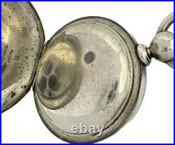 Antique 18S Dueber Open Face Pocket Watch Case for Key Wind Coin Silver USA