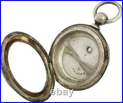 Antique 18S Dueber Open Face Pocket Watch Case for Key Wind Coin Silver USA