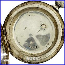 Antique 18S Dueber Open Face Pocket Watch Case for Key Wind Coin Silver USA