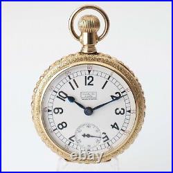 Antique 18S Waltham Santa Fe Route Pocket Watch Grade 35 J Boss Case Stunning