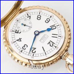 Antique 18S Waltham Santa Fe Route Pocket Watch Grade 35 J Boss Case Stunning