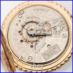 Antique 18S Waltham Santa Fe Route Pocket Watch Grade 35 J Boss Case Stunning
