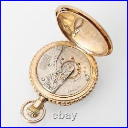 Antique 18S Waltham Santa Fe Route Pocket Watch Grade 35 J Boss Case Stunning