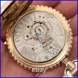 Antique 18S Waltham Santa Fe Route Pocket Watch Grade 35 J Boss Case Stunning