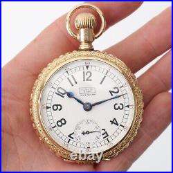 Antique 18S Waltham Santa Fe Route Pocket Watch Grade 35 J Boss Case Stunning