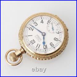 Antique 18S Waltham Santa Fe Route Pocket Watch Grade 35 J Boss Case Stunning