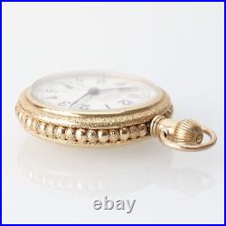 Antique 18S Waltham Santa Fe Route Pocket Watch Grade 35 J Boss Case Stunning