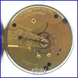 Antique 18Size Waltham Mechanical Pocket Watch Grade 1 w Original Swing Out Case