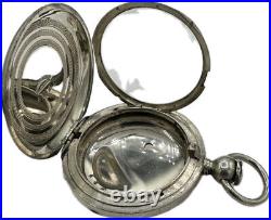 Antique 18 Size 4 Ounce Hunter Pocket Watch Case for Key Wind Coin Silver USA