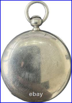 Antique 18 Size BWCF 4 Ounce Hunter Pocket Watch Case for Key Wind Coin Silver
