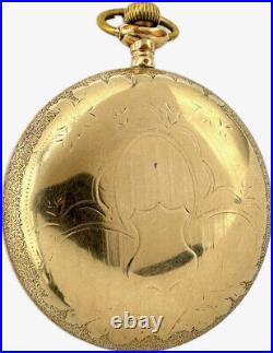 Antique 18 Size Brooklyn Pinstripe Open Face Pocket Watch Case Gold Filled