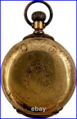 Antique 18 Size Dueber Box Hinge Hunter Pocket Watch Case 10k Gold Filled