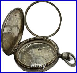 Antique 18 Size Elgin Hunter Pocket Watch Case for Key Wind Coin Silver Early