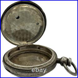 Antique 18 Size Elgin Hunter Pocket Watch Case for Key Wind Coin Silver Early