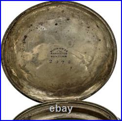 Antique 18 Size Elgin Hunter Pocket Watch Case for Key Wind Coin Silver Early