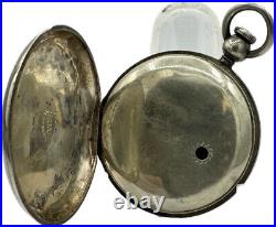 Antique 18 Size Elgin Hunter Pocket Watch Case for Key Wind Coin Silver Early