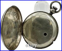 Antique 18 Size Elgin Hunter Pocket Watch Case for Key Wind Coin Silver Early