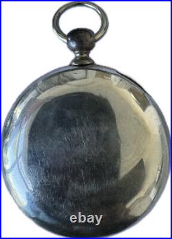 Antique 18 Size Invisible Joint Pocket Watch Case for Key Wind Coin Silver USA