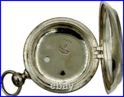 Antique 18 Size Invisible Joint Pocket Watch Case for Key Wind Coin Silver USA