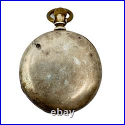 Antique 18 Size Keystone 3 Ounce Gold Hinge Pocket Watch Case Coin Silver USA