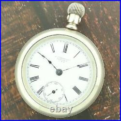 Antique 18 Size NY Standard Pocket Watch Grade 61 + Silverode Train Case Back