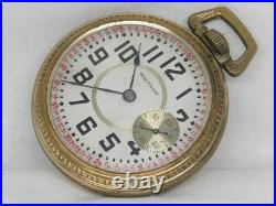 Antique 18 Size Waltham Conversion Dial Choo-choo Case Pocket Watch, Running
