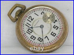 Antique 18 Size Waltham Conversion Dial Choo-choo Case Pocket Watch, Running