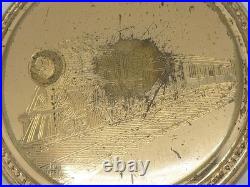 Antique 18 Size Waltham Conversion Dial Choo-choo Case Pocket Watch, Running