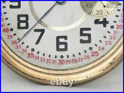 Antique 18 Size Waltham Conversion Dial Choo-choo Case Pocket Watch, Running