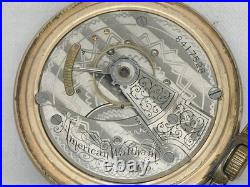 Antique 18 Size Waltham Conversion Dial Choo-choo Case Pocket Watch, Running