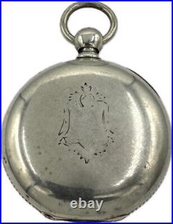 Antique 18 Size Waltham Gold Hinge Pocket Watch Case for Key Wind Coin Silver