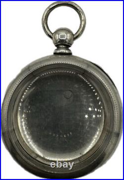 Antique 18 Size Waltham Gold Hinge Pocket Watch Case for Key Wind Coin Silver