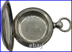 Antique 18 Size Waltham Gold Hinge Pocket Watch Case for Key Wind Coin Silver