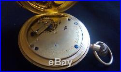 Antique 18ct Gold English Gentleman's Hunter Case Pocket Watch Rotherhams London